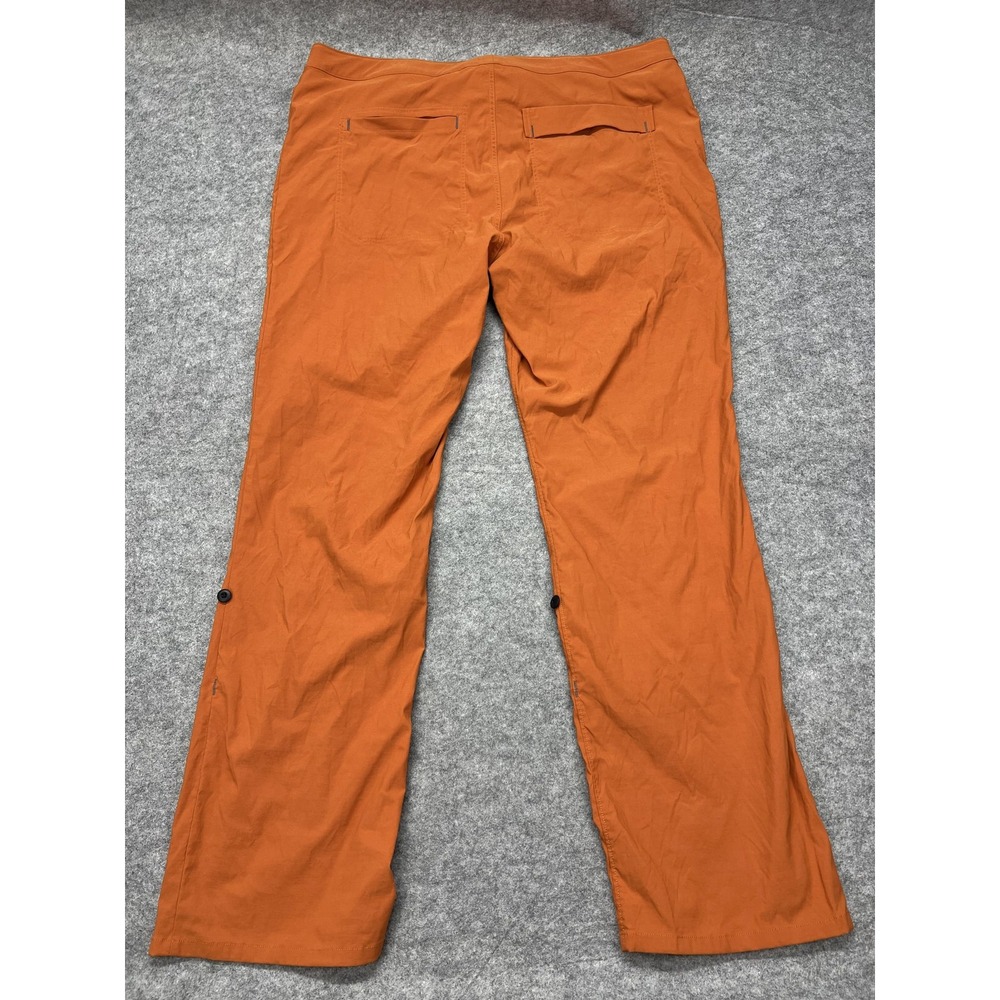 Alpine Parrot Mountain Pants Womens 18 Orange Hiking Roll-Up Belted Pockets - Picture 10 of 12
